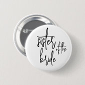 Badge Rond 5 Cm Soeur du bouton de la mariée (Devant & derrière)