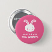 Badge Rond 5 Cm Sœur du marié (Devant & derrière)