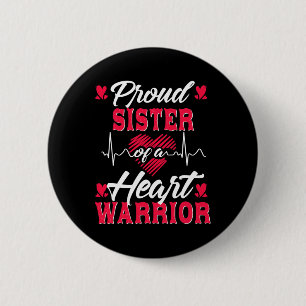 Badge Rond 5 Cm Soeur D'Un Guerrier Du Coeur Sensibilisation À L'É