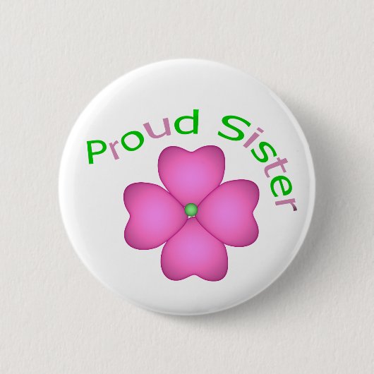 Badge Rond 5 Cm Soeur fière (Devant)