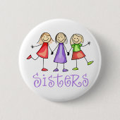 Badge Rond 5 Cm Soeurs (Devant)