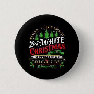Badge Rond 5 Cm Sœurs Film de Noël Blanc 1954 Pyjama Fêtes