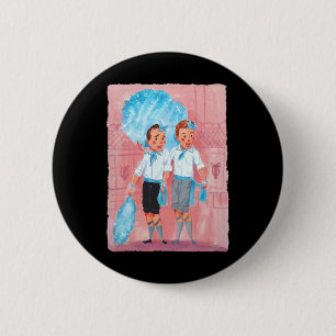 Badge Rond 5 Cm Soeurs White Christmas Movie 1954 Xmas Pajam