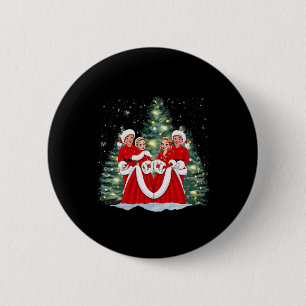 Badge Rond 5 Cm Soeurs White Christmas Movie 1954 Xmas Snow Holid