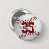 Badge Rond 5 Cm softball baseball filles garçons nom jersey numéro (Devant & derrière)