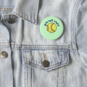 Badge Rond 5 Cm Softball-Blue (En situation)