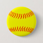 Badge Rond 5 Cm Softball Customisé (Devant)
