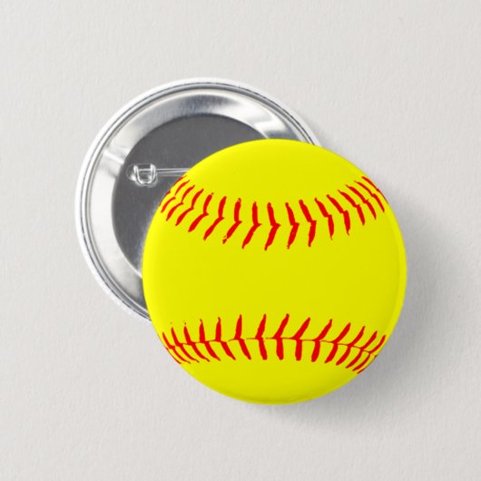 Badge Rond 5 Cm Softball Customisé (Devant & derrière)
