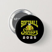 Badge Rond 5 Cm Softball Senior Class of 2025 (Devant & derrière)