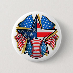 Badge Rond 5 Cm Softball USA