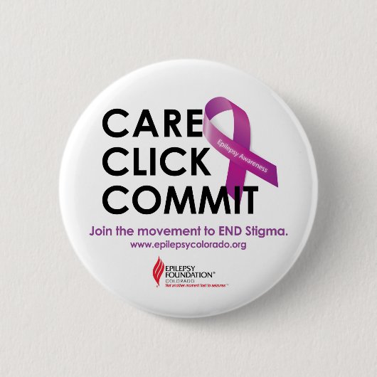 Badge Rond 5 Cm Soin. Clic. Commettez le bouton (Devant)