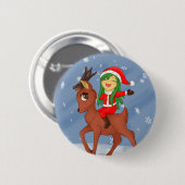 Badge Rond 5 Cm Soin de Noël (Devant & derrière)