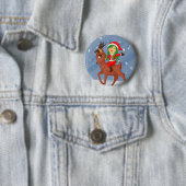 Badge Rond 5 Cm Soin de Noël (En situation)