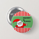 Badge Rond 5 Cm Soins de santé Noël (Devant & derrière)