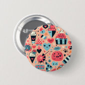 Badge Rond 5 Cm Soins doux Fiesta (Devant & derrière)