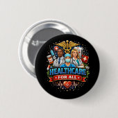 Badge Rond 5 Cm Soins pour tous (Devant & derrière)
