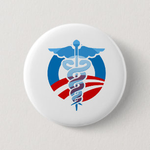 Badge Rond 5 Cm Soins pro-Obama