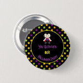 Badge Rond 5 Cm Soirée costumée d'Halloween du garçon Vampire mign (Devant & derrière)