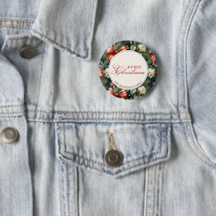 Badge Rond 5 Cm Soirée de Noël élégante personnalisée