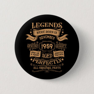 Badge Rond 5 Cm Soirée vintage de 65e anniversaire personnalisée