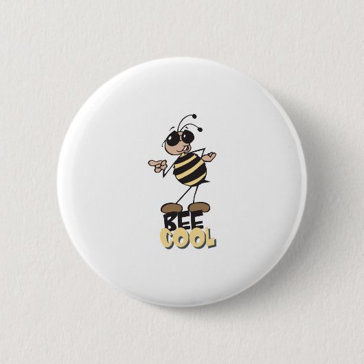 Badge Rond 5 Cm sois cool comme une abeille (Devant)