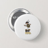 Badge Rond 5 Cm sois cool comme une abeille (Devant & derrière)