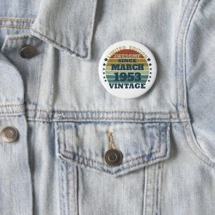 Badge Rond 5 Cm Soixante-dix ans vintages personnalisés 70e annive