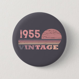 Badge Rond 5 Cm Soixante-dix vintages 70e anniversaire personnalis
