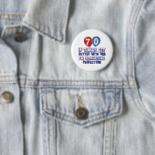 Badge Rond 5 Cm soixante-dixième conceptions d'anniversaire (En situation)