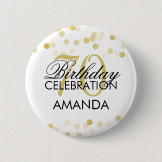 Badge Rond 5 Cm soixante-dixième Lumières de parties scintillantes