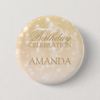 Badge Rond 5 Cm soixante-dixième Lumières d'étincelle de Bokeh