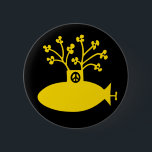 Badge Rond 5 Cm Soixante-marins jaunes<br><div class="desc">Bouton de Paix style Sous-marin Jaune des années soixante.</div>