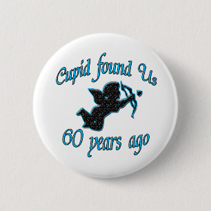 Badge Rond 5 Cm soixantième. Anniversaire
