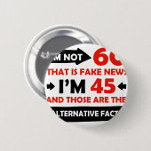 Badge Rond 5 Cm soixantième cadeaux d'anniversaire an (Devant & derrière)