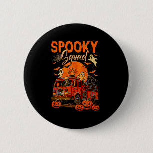 Badge Rond 5 Cm Soky Halloween Squad Skeleton Conduite Firetruck H