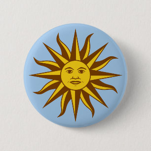 Badge Rond 5 Cm Sol de Mayo - URUGUAY