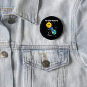 Badge Rond 5 Cm Solar Eclipse 2024 Infographie Funny Skywatcher en (En situation)
