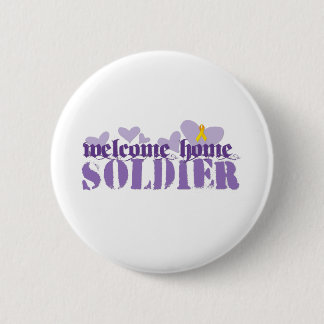 Badge Rond 5 Cm Soldat à la maison bienvenu