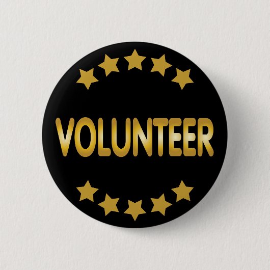 Badge Rond 5 Cm Soldat or et noir avec étoiles (Devant)