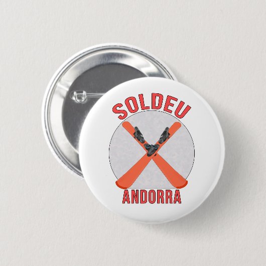 Badge Rond 5 Cm Soldeu, Andorre (Devant & derrière)