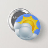 Badge Rond 5 Cm Soleil (Devant & derrière)