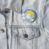 Badge Rond 5 Cm Soleil (En situation)