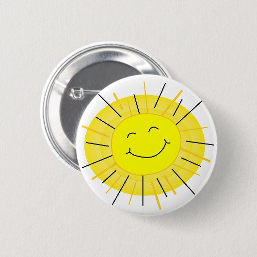 Badge Rond 5 Cm Soleil (Devant & derrière)