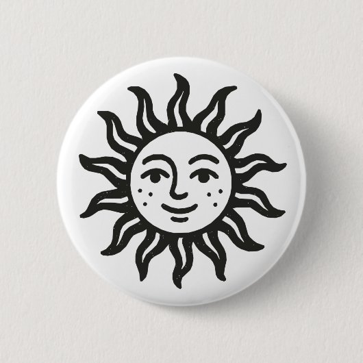 Badge Rond 5 Cm Soleil (Devant)