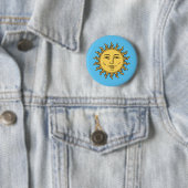 Badge Rond 5 Cm Soleil (En situation)