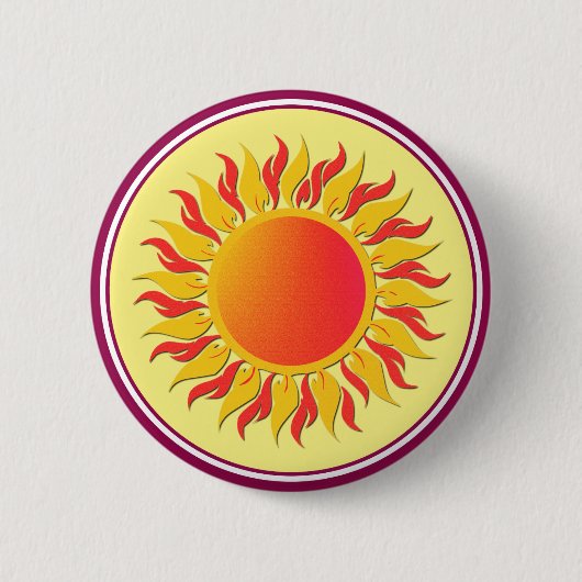 Badge Rond 5 Cm Soleil (Devant)