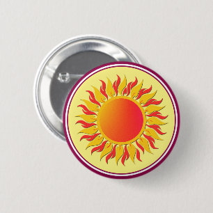 Badge Rond 5 Cm Soleil