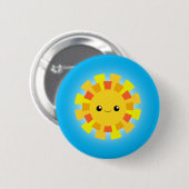 Badge Rond 5 Cm Soleil (Devant & derrière)