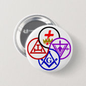 Badge Rond 5 Cm Soleil de rite de York (Devant & derrière)