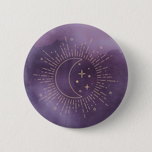 Badge Rond 5 Cm Soleil et Lune (Devant)